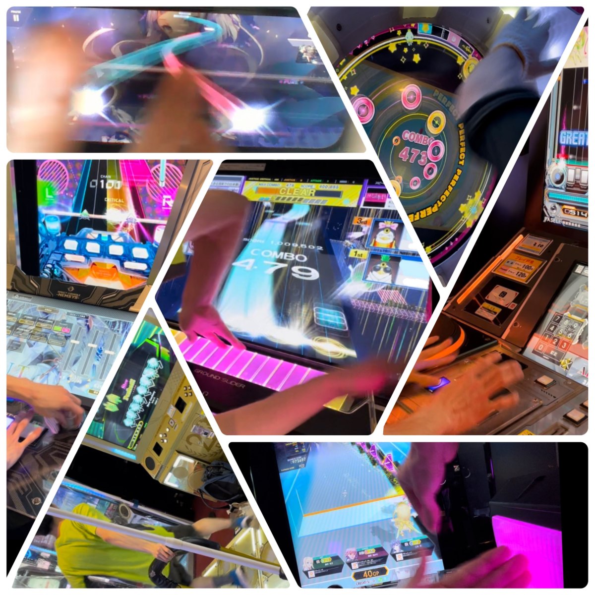 音ゲープレイ中の手元画像