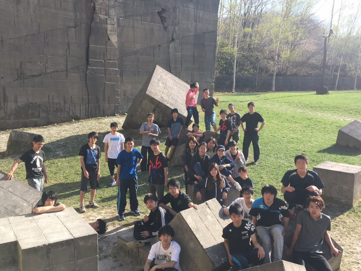 過年度の新歓合宿での集合写真